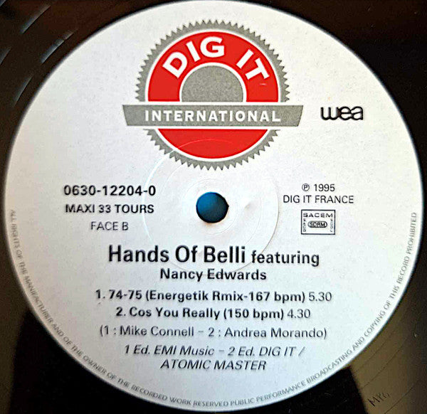 Hands Of Belli Feat. Nancy Edwards : '74 - '75 (12", Maxi)