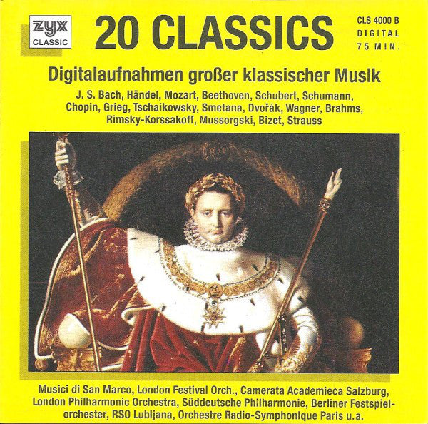Various : 20 Classics - Digitalaufnahmen Großer Klassischer Musik (CD, Comp)