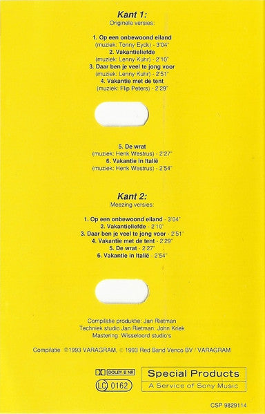 Kinderen voor Kinderen : De Leukste Vakantieliedjes Met Meezingversies (Cass, Comp)