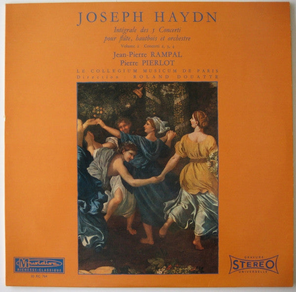 Joseph Haydn, Jean-Pierre Rampal, Pierre Pierlot, Collegium Musicum De Paris, Roland Douatte : Intégrale Des 5 Concerti Pour Flûte, Hautbois Et Orchestre (Volume 2 Concerti 2, 3, 4) (LP)
