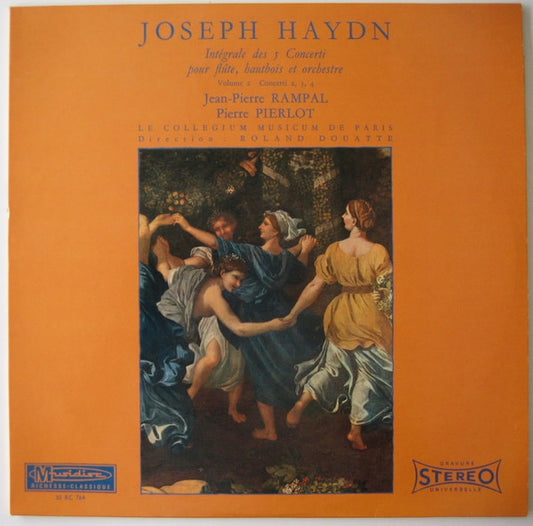 Joseph Haydn, Jean-Pierre Rampal, Pierre Pierlot, Collegium Musicum De Paris, Roland Douatte : Intégrale Des 5 Concerti Pour Flûte, Hautbois Et Orchestre (Volume 2 Concerti 2, 3, 4) (LP)