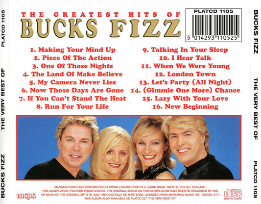 Bucks Fizz : The Greatest Hits Of Bucks Fizz (CD)