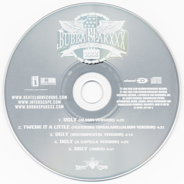 Bubba Sparxxx : Ugly (CD, Maxi, Enh)