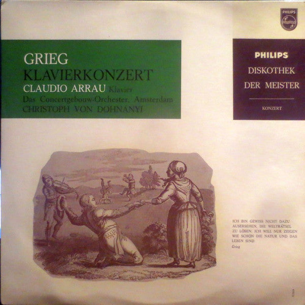 Edvard Grieg - Claudio Arrau, Christoph von Dohnányi, Concertgebouworkest : Klavierkonzert (10", Mono)