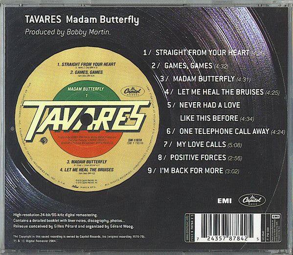 Tavares : Madam Butterfly (CD, Album, Copy Prot., RE, RM)