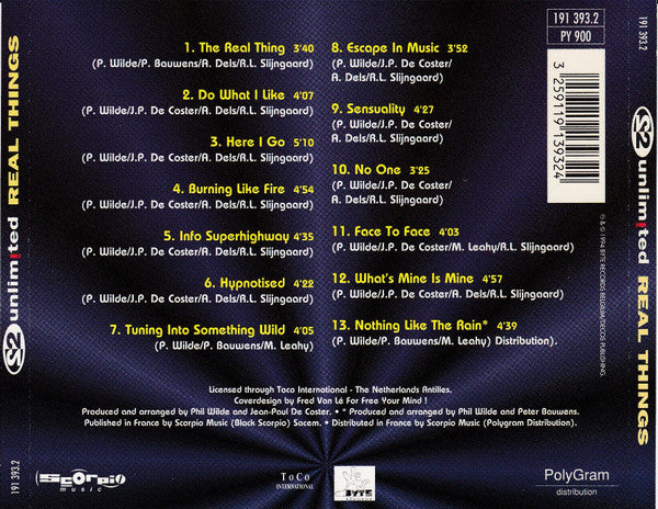 2 Unlimited : Real Things (CD, Album)