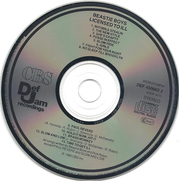 Beastie Boys : Licensed To Ill (CD, Album)