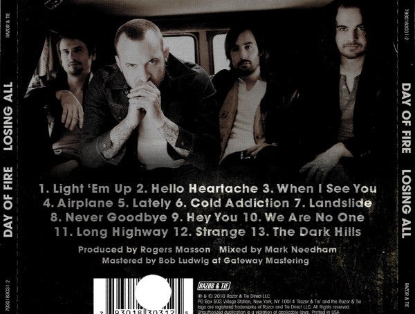 Day Of Fire : Losing All (CD, Album)