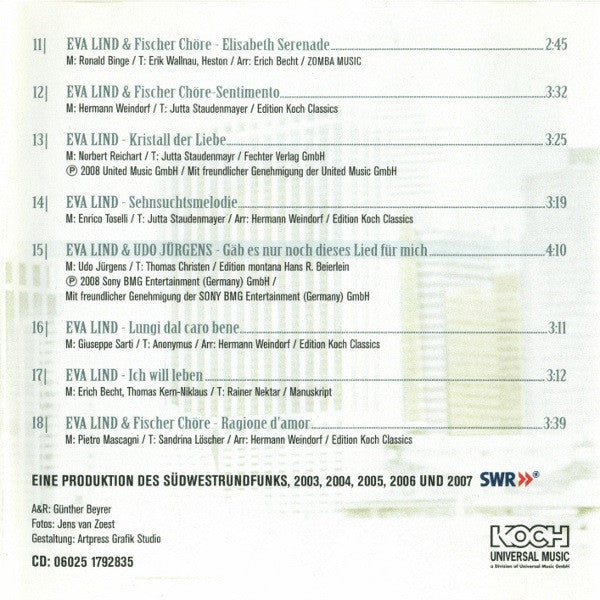 Eva Lind : Ihre Grössten Erfolge Aus Strasse Der Lieder (CD, Album)