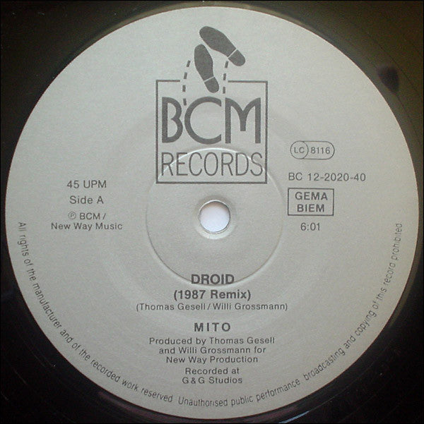 Mito (3) : Droid (1987 Remix) (12")