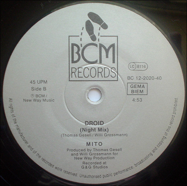 Mito (3) : Droid (1987 Remix) (12")