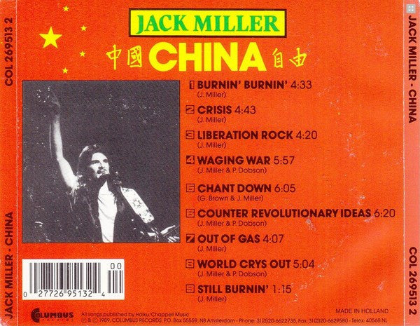 Jack Miller (2) : China (CD, Album)