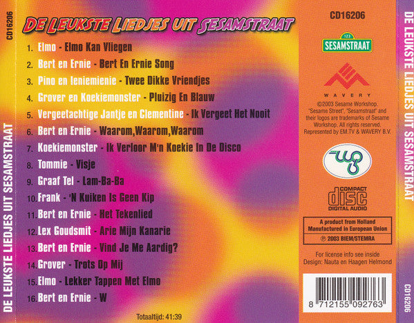 Sesamstraat : De Leukste Liedjes Uit Sesamstraat (CD)