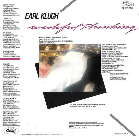 Earl Klugh : Wishful Thinking (CD, Album)