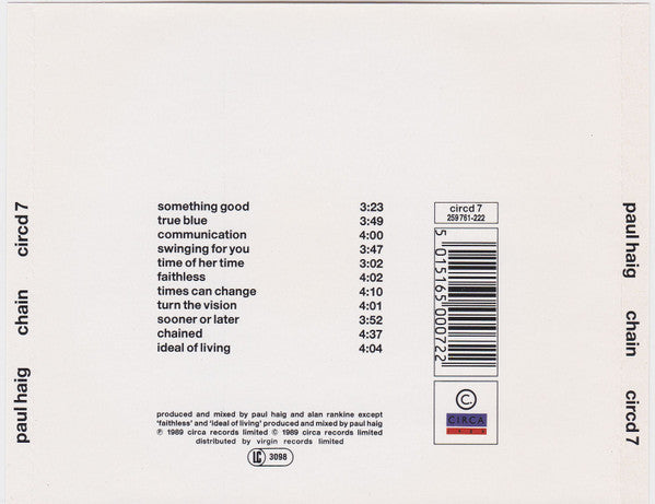 Paul Haig : Chain (CD, Album)