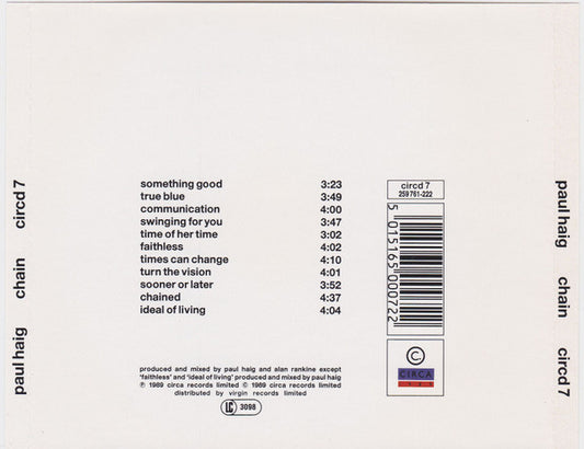 Paul Haig : Chain (CD, Album)