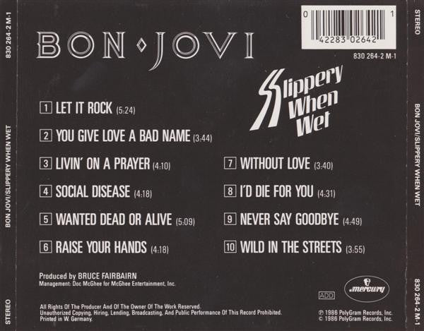 Bon Jovi : Slippery When Wet (CD, Album)