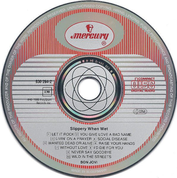 Bon Jovi : Slippery When Wet (CD, Album)