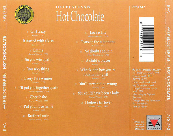 Hot Chocolate : Het Beste Van Hot Chocolate (CD, Comp)