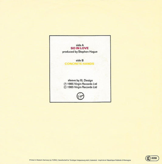 Orchestral Manoeuvres In The Dark : So In Love (7", Single)
