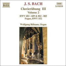 Johann Sebastian Bach, Wolfgang Rübsam (2) : Clavierübung III: Volume 2 (CD, Album)
