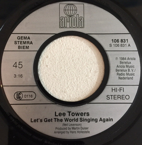Lee Towers : Let's Get The World Singing Again (7", Single)