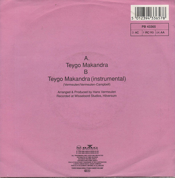 Ruth Jacott & Hans Vermeulen : Teygo Makandra (7", Single)