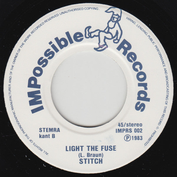 Stitch (10) : Jessica's Mornings / Light The Fuse (7", Single)