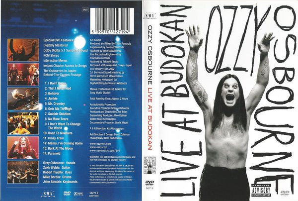 Ozzy Osbourne : Live At Budokan (DVD-V)