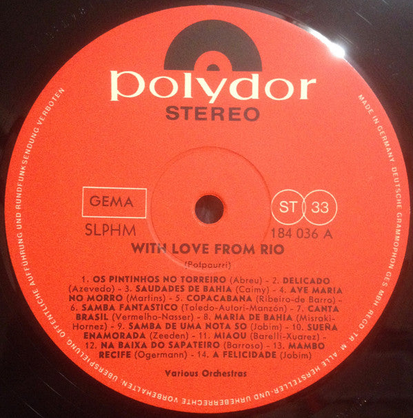 Various : With Love From Rio (LP, Comp)