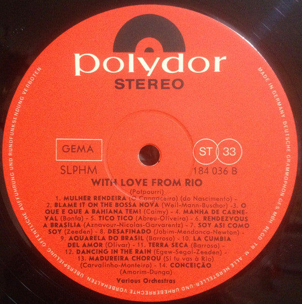 Various : With Love From Rio (LP, Comp)