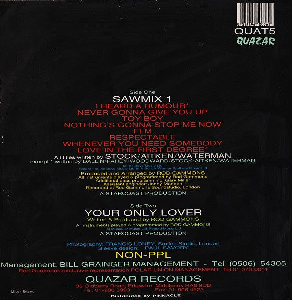 Hitmasters : Sawmix 1 (12", Single, P/Mixed)