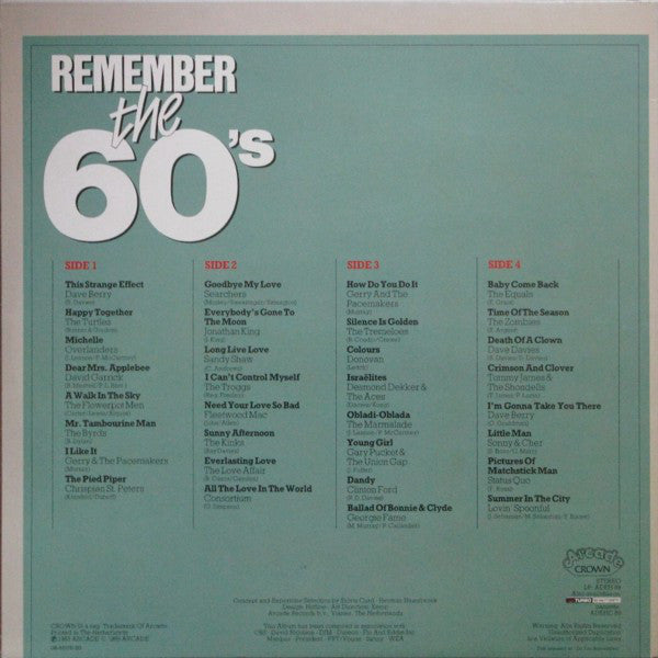 Various : Remember The 60's (Volume 1) (2xLP, Comp)