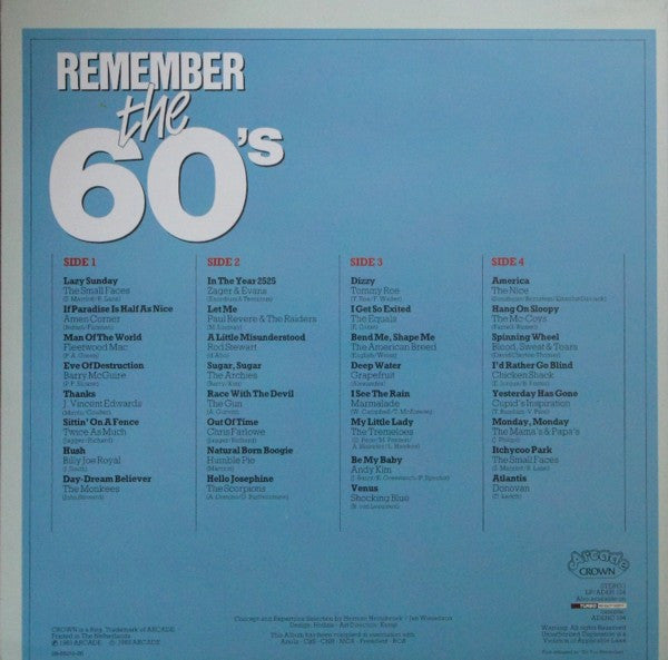 Various : Remember The 60's (Volume 2) (2xLP, Comp)