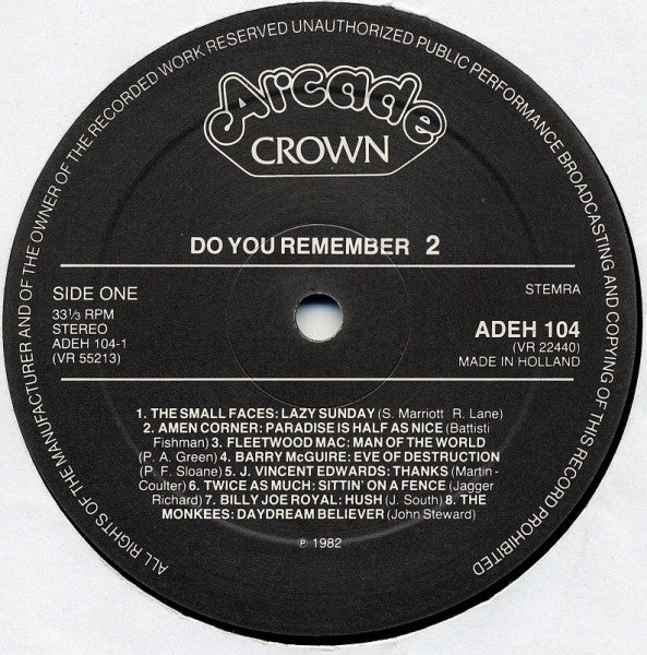 Various : Remember The 60's (Volume 2) (2xLP, Comp)