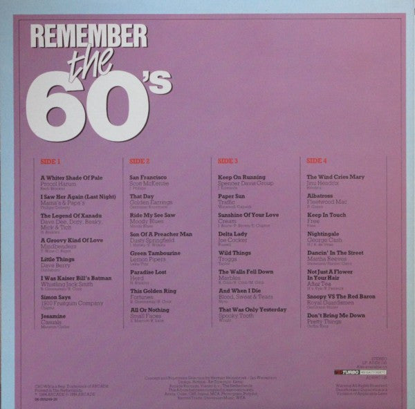 Various : Remember The 60's (Volume 4) (2xLP, Comp)