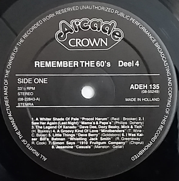 Various : Remember The 60's (Volume 4) (2xLP, Comp)