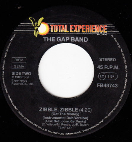 The Gap Band : Zibble Zibble (Get The Money) (7", Single)