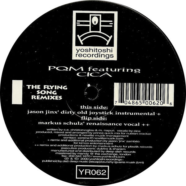 Prince Quick Mix Featuring Cica : The Flying Song (Remixes) (2x12")