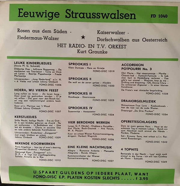 Symphonie-Orchester Graunke : Eeuwige Strausswalsen (7", EP)