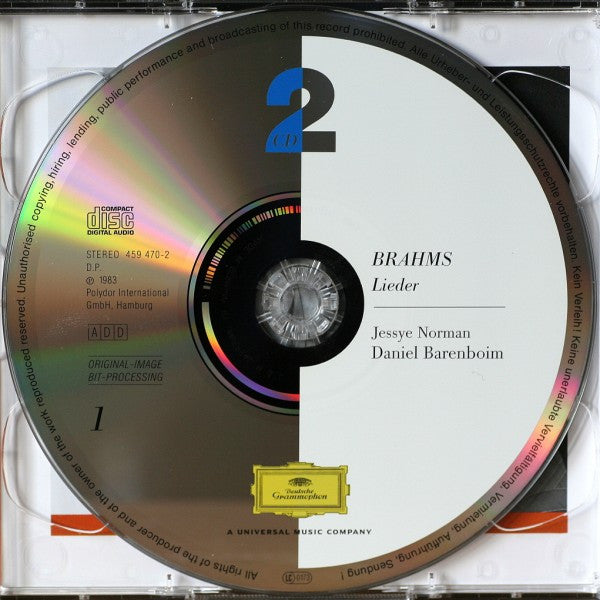 Johannes Brahms, Jessye Norman, Daniel Barenboim : Lieder (2xCD, Comp, RM)