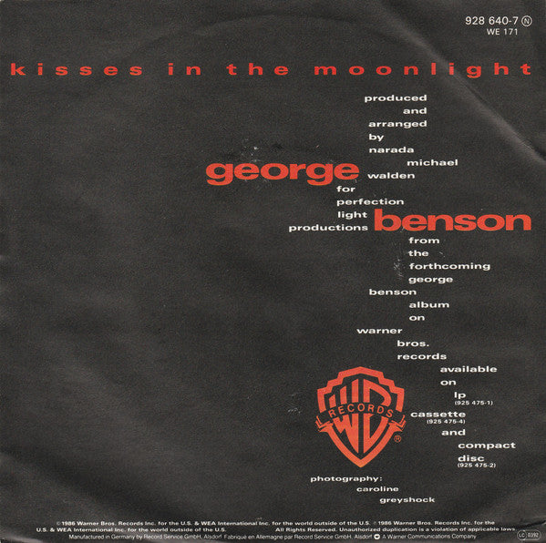George Benson : Kisses In The Moonlight (7", Single)