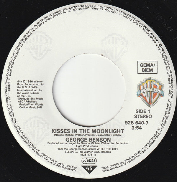 George Benson : Kisses In The Moonlight (7", Single)