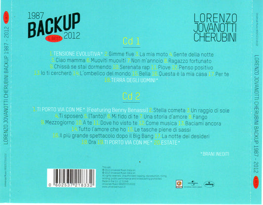 Lorenzo Cherubini : Backup 1987-2012 Il Best (2xCD, Comp)