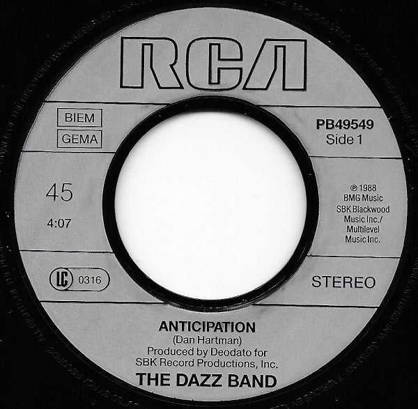 Dazz Band : Anticipation (7")