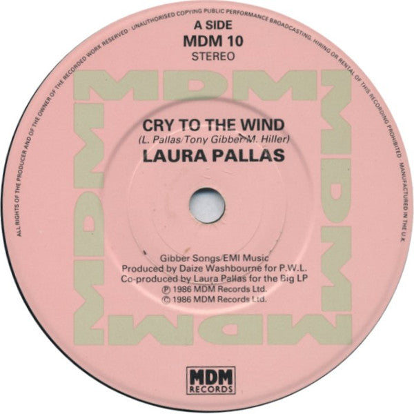 Laura Pallas : Cry To The Wind (7")