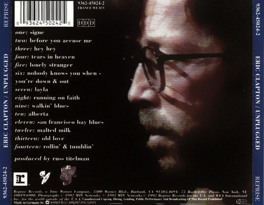 Eric Clapton : Unplugged (CD, Album, RP, Cin)