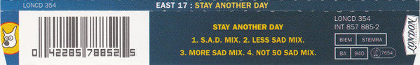 East 17 : Stay Another Day (CD, Single)