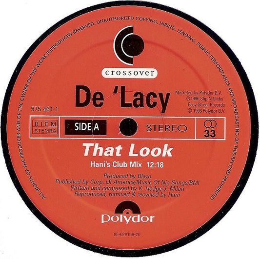 De'Lacy : That Look (12")