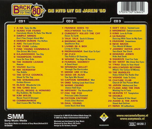 Various : Back To The 80's Pop & Wave (De Hits Uit De Jaren '80) (3xCD, Comp)